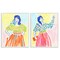 Stupell Industries Stylish Women Bright Hues 2pc Framed Giclee Wall Art Set Design by June Erica Vess